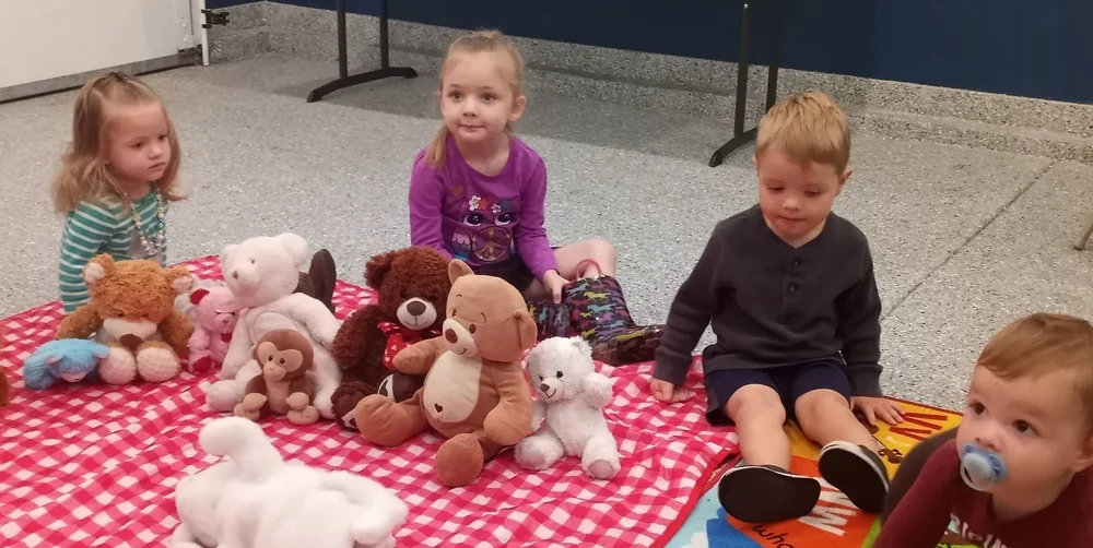 A storytelling circle during Sing Me a Story