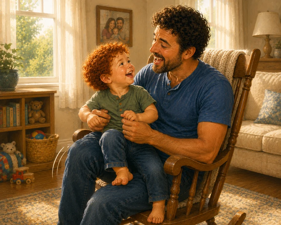 Kenny loves making music with the family