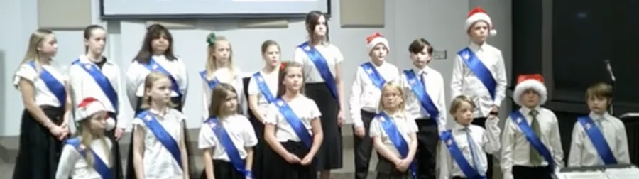 The choir in concert dress